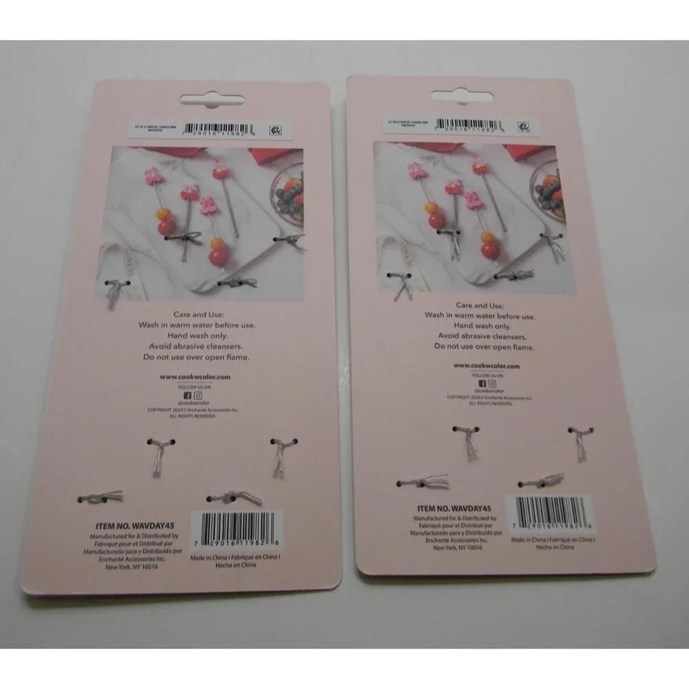 CWC Cherry Cocktail Picks 8 Count Entertaining Fruit Appetizers NIP